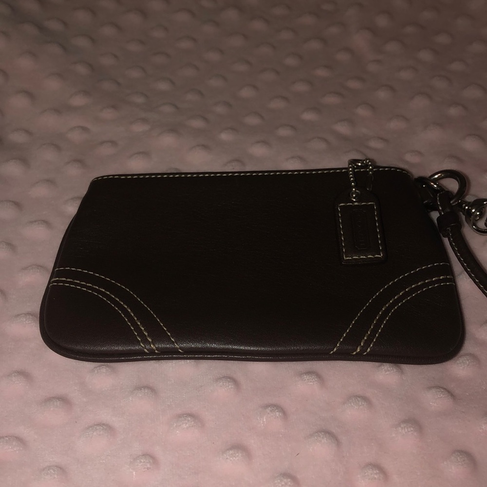 Coach Brown leather Wristlet